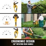 HEINPRO Cordless Hedge Trimmer 22-Inch Compatible with DEWALT 20V MAX Battery (Battery not Included), Electric Hedge Trimmer Cordless, Bush Trimmers for Garden, Battery Powered Hedge Trimmers