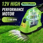 WORKPRO 12V Cordless Grass Shear & Shrubbery Trimmer - 2 in 1 Handheld Hedge Trimmer, Electric Grass Cutter with 2.0Ah Rechargeable Lithium-Ion Battery & 1 Hour Fast Charger