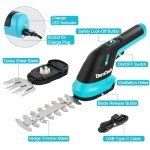 DURATECH Cordless Hedge Trimmer, 3.6V 2-in-1 Handheld Rechargeable Grass Trimmer & Hedge Shears with USB Type-C Cable, Built-in Li-ion Battery, Electric Shrub & Grass Shears for Garden, Yard and Lawn