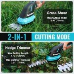 DURATECH Cordless Hedge Trimmer, 3.6V 2-in-1 Handheld Rechargeable Grass Trimmer & Hedge Shears with USB Type-C Cable, Built-in Li-ion Battery, Electric Shrub & Grass Shears for Garden, Yard and Lawn
