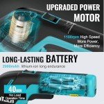 DURATECH Cordless Hedge Trimmer, 3.6V 2-in-1 Handheld Rechargeable Grass Trimmer & Hedge Shears with USB Type-C Cable, Built-in Li-ion Battery, Electric Shrub & Grass Shears for Garden, Yard and Lawn