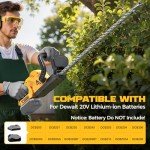 Cordless Hedge Trimmer for Dewalt 20V: 22 Inch Electric Bush Trimmer Battery Powered 1600RPM Brushless Motor & Rotating Handle & Battery Level Display & Dual-Switch for Yard, Garden, Lawn (No Battery)