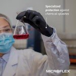 Ansell MICROFLEX Onyx N64 Disposable Nitrile Exam Gloves for Automotive, Metal Fabrication - XXL, Black (Box of 100)