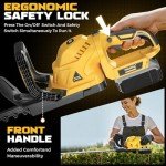 Cordless Hedge Trimmer for Dewalt 20V: 22 Inch Electric Bush Trimmer Battery Powered 1600RPM Brushless Motor & Rotating Handle & Battery Level Display & Dual-Switch for Yard, Garden, Lawn (No Battery)