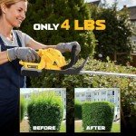 Cordless Hedge Trimmer for Dewalt 20V: 22 Inch Electric Bush Trimmer Battery Powered 1600RPM Brushless Motor & Rotating Handle & Battery Level Display & Dual-Switch for Yard, Garden, Lawn (No Battery)