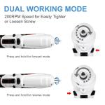 Electric Screwdriver Cordless, Goldsea Powered Screwdriver Set with 10 Magnetic Bits tool kit for college students,Portable Rechargeable Screw driver Tool Set for Dorm Home DIY(4.2v, 3.5n.m, White)