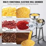 VEVOR Electric Grain Mill Grinder, 3000W Spice Grinders, Commercial Corn Mill with Funnel, Thickness Adjustable Powder Machine, Heavy Duty Feed Flour Cereal Mill Wheat Grinders, Dry & Wet Grinder