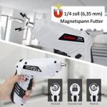 Electric Screwdriver Cordless, Goldsea Powered Screwdriver Set with 10 Magnetic Bits tool kit for college students,Portable Rechargeable Screw driver Tool Set for Dorm Home DIY(4.2v, 3.5n.m, White)