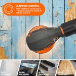 Yunirvana 5-Inch Orbital Sander, 2.5 Amp Motor, 15 Pcs Sanding Disc Set, 6-Speed Control (6000-12000 OPM), Efficient Dust Collection for Superior Sanding and Polishing