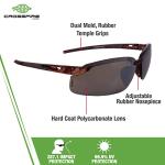 CROSSFIRE29117 Crossfire Brown Safety Glasses, Scratch-Resistant, Frameless