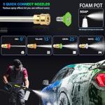 Electric Pressure Washer 4000 PSI - 25FT Hose & 36FT Cords Car Washer Machine with Foam Cannon, 4 Nozzle Tips, 2000W High Pressure Cleaner Machine for Cars/Fences/Driveways/Patios/Home Cleaning (Blue)