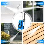 Electric Pressure Washer 4000 PSI - 25FT Hose & 36FT Cords Car Washer Machine with Foam Cannon, 4 Nozzle Tips, 2000W High Pressure Cleaner Machine for Cars/Fences/Driveways/Patios/Home Cleaning (Blue)