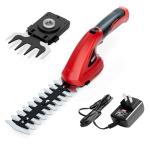 MZK Cordless Grass Shear & Shrubbery Trimmer, 7.2V Battery Powered Hedge Trimmer, 2 in 1 Handheld Grass Clippers, Electric Grass Trimmer Hedge Shears, Grass Cutter with Charger for Garden, Lawn