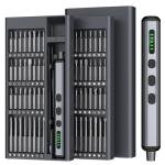 Mini Electric Screwdriver 3.7V, Cordless Screwdriver Set, Precision Electric Screwdrivers 72-in-1 Magnetic Bits, Rechargeable Portable Repair Tool Kit for Electronics Laptops Glasses Clocks