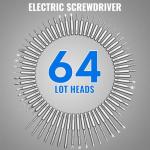 Mini Electric Screwdriver 3.7V, Cordless Screwdriver Set, Precision Electric Screwdrivers 72-in-1 Magnetic Bits, Rechargeable Portable Repair Tool Kit for Electronics Laptops Glasses Clocks