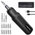 Electric Screwdriver Set,4V Cordless Rechargeable Screwdriver with 250 RPM Powerful Motor, USB-C, LED, 1 Drill Bit, 12 Bits for Furniture/Electrical