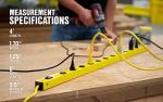 Yellow jacket 5154 4-Foot Metal Power Strip With 510J Surge Protector and Re-settable Circuit Breaker, Featuring 12 Outlets with 6-Foot Yellow Cord