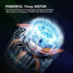 GUEDE Electric Leaf Blower, Corded 7 Amp, 155MPH Air Speed, Lightweight & Handheld for Lawn Care, Patio Cleaning, Leaves & Snow Blowing