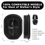 Gel Ear Pads for Walker's Razor Ear Protection,Ear Cushion Replacement for Walker Series Slim Electronic Earmuffs or Shooting Range&Hunting Hearing Protection