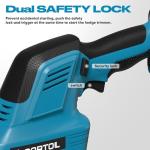 GARTOL Hedge Trimmer Cordless 2-in-1, 12'' Bush Trimmer & 20V Battery Powered Grass Shears with Battery & Charger, Lock, Fast Blade Change, Electric Hedge Shears Compatible with 18V Makita Batteries