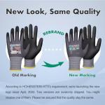 KAYGO Safety Work Gloves MicroFoam Nitrile Coated, 12 Pairs KG18NB,Seamless Knit Nylon Glove for Men and Women, Ideal for Automotive,Warehouse,Construction (Large,Gray)