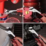 ARROW 3-Piece Groove Joint Pliers, 8", 10" & 12" Adjustable Water Pump Pliers with TPR Handle, High Carbon Steel Tongue and Groove Plier for Plumbing, Automotive and Household Repairs