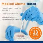 Supmedic Medical Nitrile Exam Gloves, Latex-Free, Powder-Free, Food Safe, Cooking Food Prep, Disposable Gloves, Blue, 100 Pcs (Large)