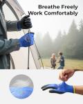 OKIAAS Work Gloves for Men,Ultra Thin and Lightweight Working Gloves with Grip,12 Pairs Bulk Pack Construction Gloves with Polyurethane Coating,Safety Gloves for Light Duty Work (Black, Large)