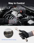 DULFINE Safety Work Gloves MicroFoam Nitrile Coated-12 Pairs Pack,Seamless Knit Nylon Glove with Black Micro-Foam Nitrile Grip,Ideal for General Purpose,Automotive,Home Improvement,Painting(Large)