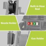 YERYORK Pressure Washer, Adjustable 5000 Max PSI 2.5 Max GPM, Power Washer with 33 FT Hose Reel, Steel Wand, 500ml Foam Cannon, 4-Nozzle Set, Electric Pressure Washer for Cars, Fences, Patios