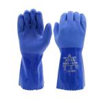 SHOWA Atlas 660 Triple-Dipped PVC Coated Chemical Resistant Safety Glove with Cotton Liner, 12" Length, Medium (1 Pair)
