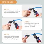 PLANEKO Air Line Pliers Push to Connect Fitting Disconnect Tool for 1/4" 5/16" Pneumatic Hose Quick Connect Fittings Removing Air Line Removal Tool Hose Release Pliers for 6mm 8mm Push Fit Connector
