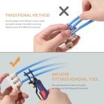 PLANEKO Air Line Pliers Push to Connect Fitting Disconnect Tool for 1/4" 5/16" Pneumatic Hose Quick Connect Fittings Removing Air Line Removal Tool Hose Release Pliers for 6mm 8mm Push Fit Connector