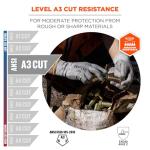 Ergodyne unisex adult Cut-resistant - A3, 13g ANSI A3 PU Coated CR Gloves, Gray, Large US