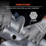 Ergodyne unisex adult Cut-resistant - A3, 13g ANSI A3 PU Coated CR Gloves, Gray, Large US