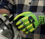 Magid Glove & Safety T-REX ANSI A5 Lightweight Sandy Nitrile Palm Coated Impact Gloves, 1 Pair, Size 9/Large, TRX441