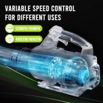 STEELITE Leaf Blower 21V, Electric Leaf Blower Cordless with 4.0Ah Battery and Charger, Powerful Battery Blower for Lawn Care, Patio Cleaning and Dust