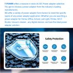 T Power Charger for Nemo Grabo Pro Electric Vacuum Classic Grabber Suction Cup Lifter VOKNANDDXP2, NG1BFB1S, NG2BFB PCBM65A, MSP-01 Ac Dc Adapter RK13023 Power Supply Cord