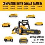 ReliaRoads 16-Inch Brushless Chainsaw, 40V (2 x 20V MAX) Cordless Battery Powered Chain Saw Compatible DeWALT Battery, Ideal for Wood/Tree Cutting, Pruning, Tool Only (Battery Not Included)