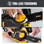 ReliaRoads 16-Inch Brushless Chainsaw, 40V (2 x 20V MAX) Cordless Battery Powered Chain Saw Compatible DeWALT Battery, Ideal for Wood/Tree Cutting, Pruning, Tool Only (Battery Not Included)