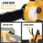 ReliaRoads 16-Inch Brushless Chainsaw, 40V (2 x 20V MAX) Cordless Battery Powered Chain Saw Compatible DeWALT Battery, Ideal for Wood/Tree Cutting, Pruning, Tool Only (Battery Not Included)