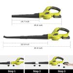 SEYVUM Leaf Blower, 20V Cordless Blower with 2 x 2.0Ah Battery, Electric Leaf Blowers for Lawn Care, 320 CFM 150 MPH Battery Powered Leaf Blower, for Patio, Garden Cleaning, Fast Charger