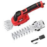 NEU MASTER Cordless Grass Shears, 2-in-1 Hedge Trimmer & Grass Trimmer, 7.2V Electric Hedge Trimmer with Rechargeable 2.0Ah Battery and Charger, Handheld Grass Cutter for Garden Yard Lawn