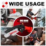 BEST Mini Chainsaw 6 Inch, Gardtech Cordless Portable Electric Chain Saw Handheld Electric Chainsaws with 2025 Upgraded 4 Chains 2 Batteries Good for Olders, DIYer, Gardeners Continuously 2 Hours Work