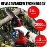 BEST Mini Chainsaw 6 Inch, Gardtech Cordless Portable Electric Chain Saw Handheld Electric Chainsaws with 2025 Upgraded 4 Chains 2 Batteries Good for Olders, DIYer, Gardeners Continuously 2 Hours Work