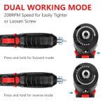 Power Screwdriver Cordless, JENABOM Screwdriver Bits Set Rechargeable, 3.6V Li-ion 3.5N·m Max Torque Electric Rotatable Drill Screwdriver for Home Improvement DIY Project, 47 Pcs