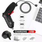 Power Screwdriver Cordless, JENABOM Screwdriver Bits Set Rechargeable, 3.6V Li-ion 3.5N·m Max Torque Electric Rotatable Drill Screwdriver for Home Improvement DIY Project, 47 Pcs