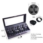 udgtee XTELARY Automatic Watch Winder, Watch Winders with 8 Winder Positions, 9 Storage Spaces, Super Quiet Motor, 4 Rotation Modes, and Dual Power Supply for Men and Women Watches