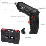 Power Screwdriver Cordless, JENABOM Screwdriver Bits Set Rechargeable, 3.6V Li-ion 3.5N·m Max Torque Electric Rotatable Drill Screwdriver for Home Improvement DIY Project, 47 Pcs