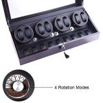 udgtee XTELARY Automatic Watch Winder, Watch Winders with 8 Winder Positions, 9 Storage Spaces, Super Quiet Motor, 4 Rotation Modes, and Dual Power Supply for Men and Women Watches